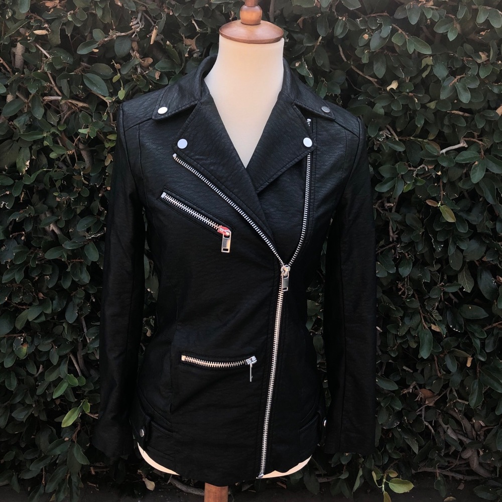 NWT H&M Black Pleather Jacket